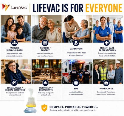 LifeVac Travel Kit (Canadian Version) - Choking Rescue Device, Portable Suction Rescue Device First Aid Kit for Kids and Adults, Portable Airway Suction Device | Anti Choking Device for Children and Adults 🍁 All In One Marketplace Canada