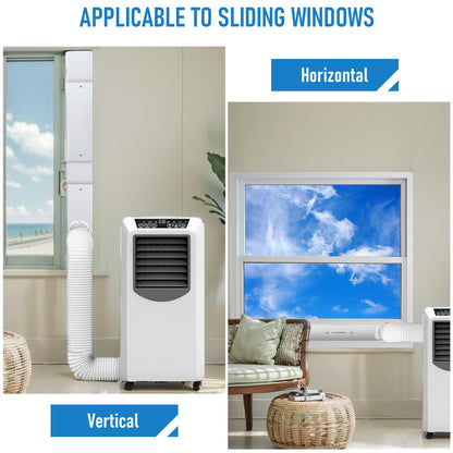 Portable Air Conditioner Window Kit with 5.9" Exhaust Hose, Portable AC Window Vent Kit for Sliding Window Seal with PVC Plate, Universal Coupler Fits 5.9 & 5.1 Inch Diameter Exhaust Hose 🍁 All In One Marketplace Canada