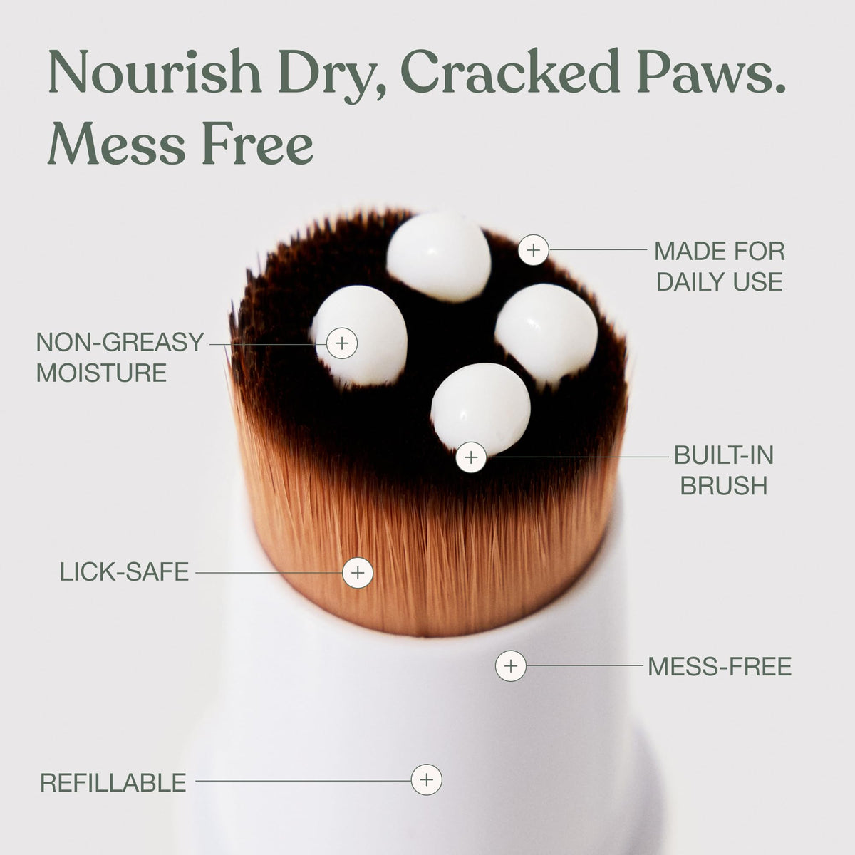 Dandylion Dog Paw Balm, Soft Paws, Paw Moisturizer for Dogs, Dog Lotion with Brush, Fragrance Free pH Balanced Lotion for Paws, Lightweight Moisture for Dry Cracked Paw Pads and Nose, 0.6 fl oz 🍁 All In One Marketplace Canada