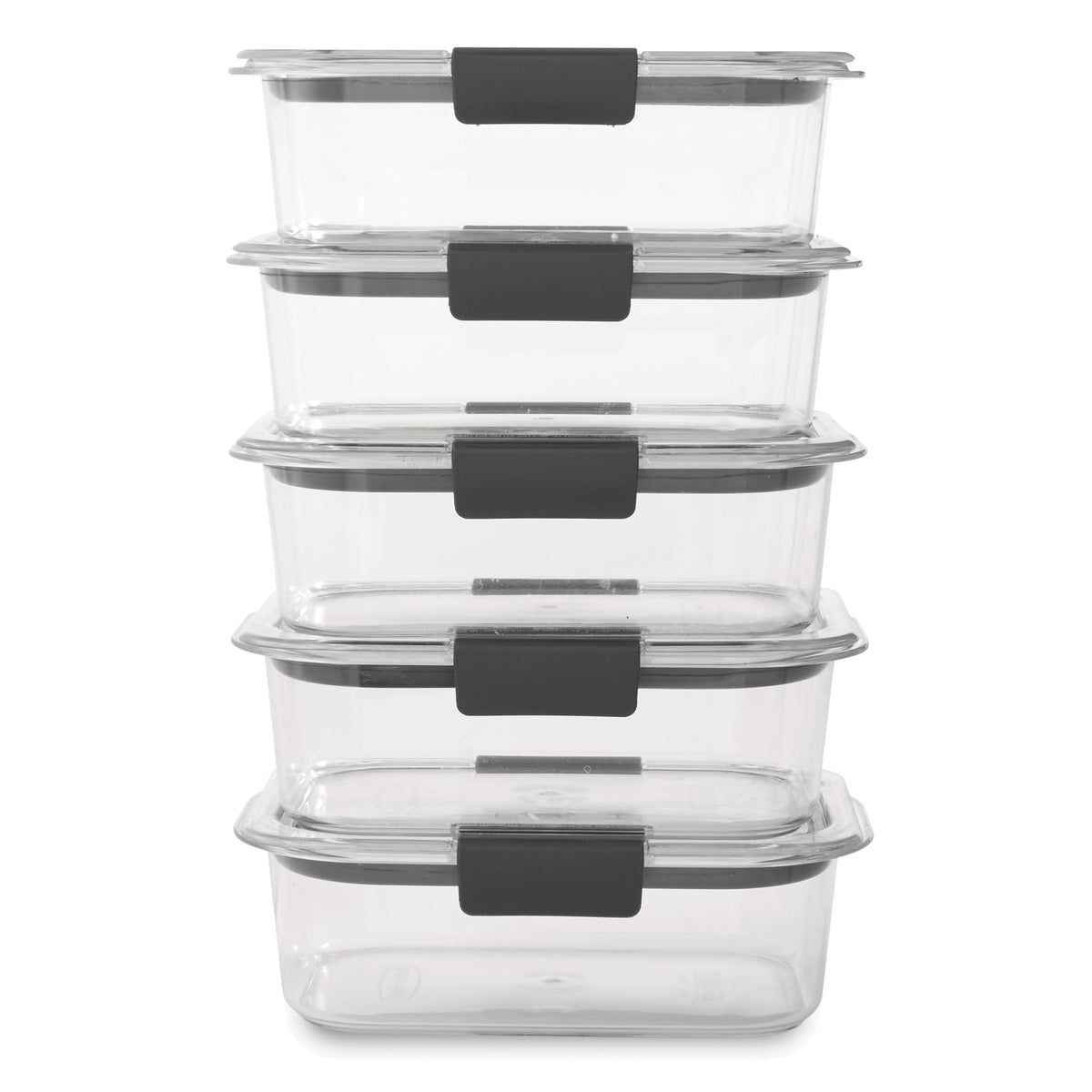 Rubbermaid 10-Piece Brilliance Food Storage Containers with Lids for Lunch, Meal Prep, and Leftovers, Dishwasher Safe, 3.2-Cup, Clear/Grey 🍁 All In One Marketplace Canada