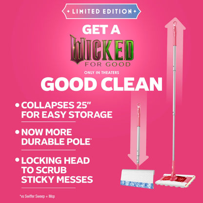 Swiffer Sweep and Mop Pro, 2-in-1 Floor Mopping , Multi-Surface Kit for Floor Cleaning, 5 Heavy Duty Dry Sweeping Cloths, 3 Heavy Duty Wet Mopping Cloths, Includes 1 Sweeper Device 🍁 All In One Marketplace Canada