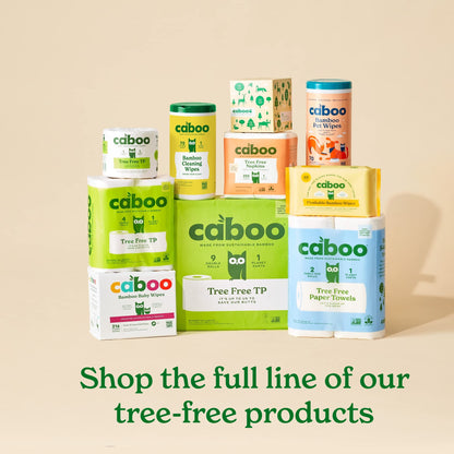 Caboo Tree-Free Toilet Paper, Septic Safe Bath Tissue, Eco Friendly Soft 2 Ply Sheets, 300 Sheets Per Roll, 16 Double Rolls 🍁 All In One Marketplace Canada