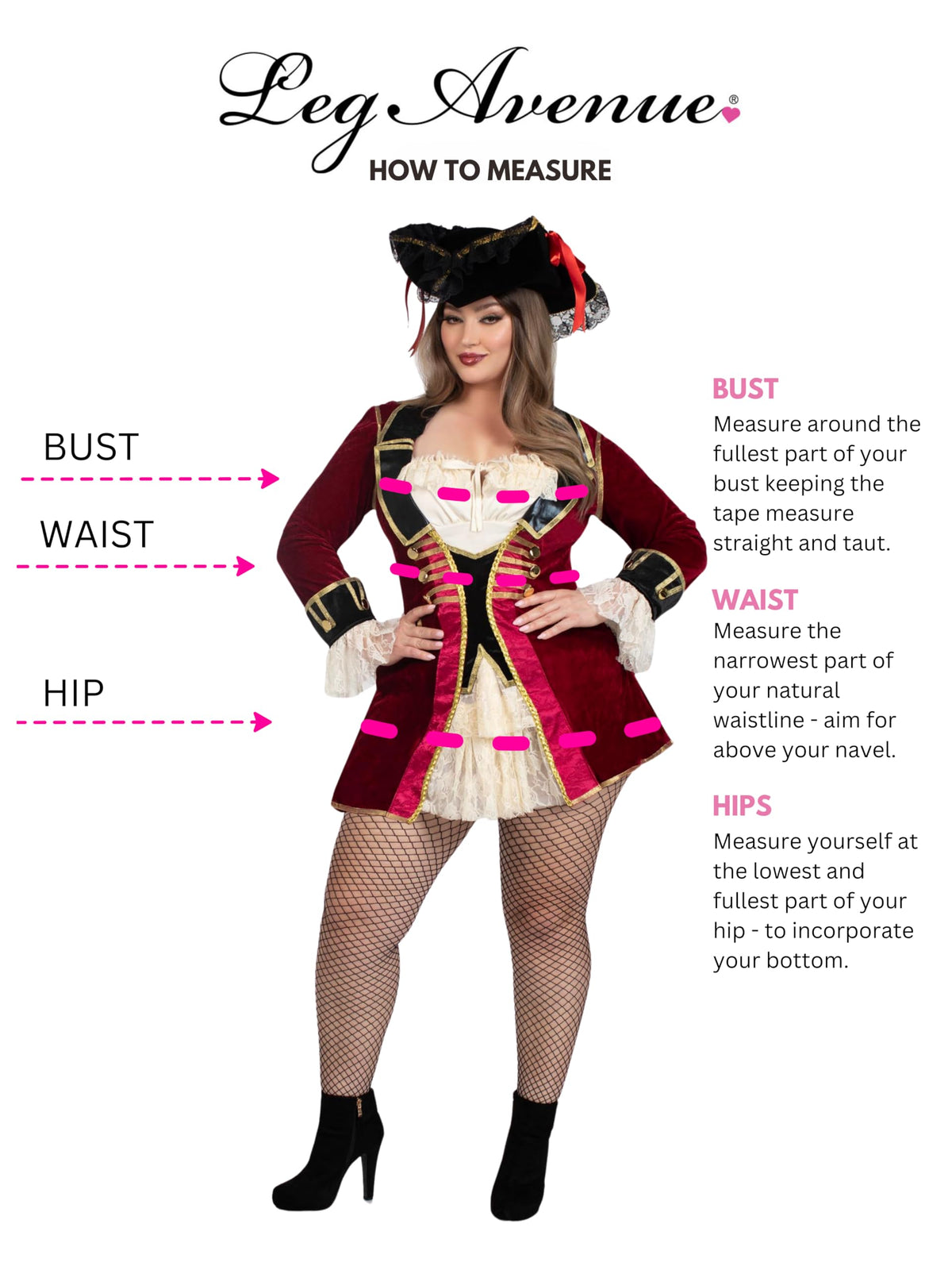 Leg Avenue womens Captivating Captain Halloween Pirate Costume, Multicolor, 3X / 4X