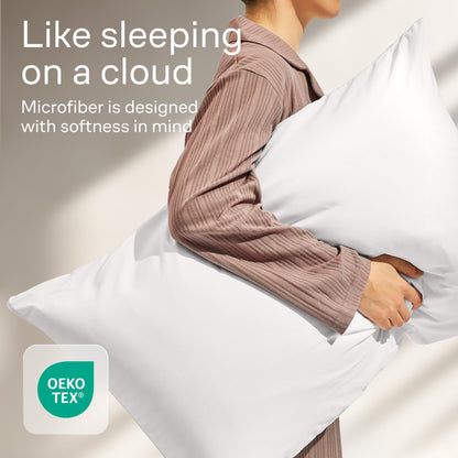 Niagara 4 Pack of Pillow Protectors with Zipper, Effective Dust Protection, Quiet, Stay in Place Pillow Covers, Breathable Case for Pillow Lifespan Extension, White (Standard) 🍁 All In One Marketplace Canada