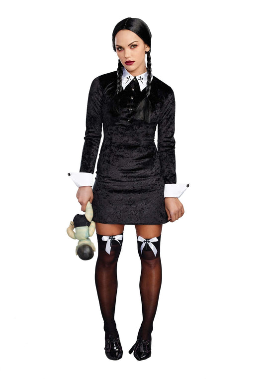 Dreamgirl Adult Womens Sexy Wednesday, Friday Halloween Costume Large