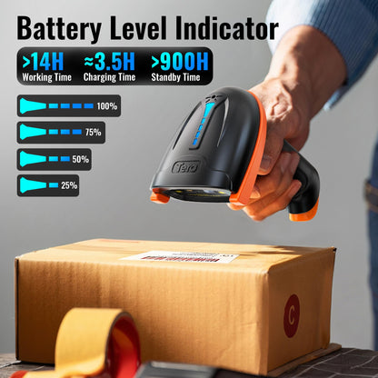Tera Barcode Scanner Wireless 1D Laser Cordless Barcode Reader with Battery Level Indicator, Versatile 2 in 1 2.4Ghz Wireless and USB 2.0 Wired 🍁 All In One Marketplace Canada