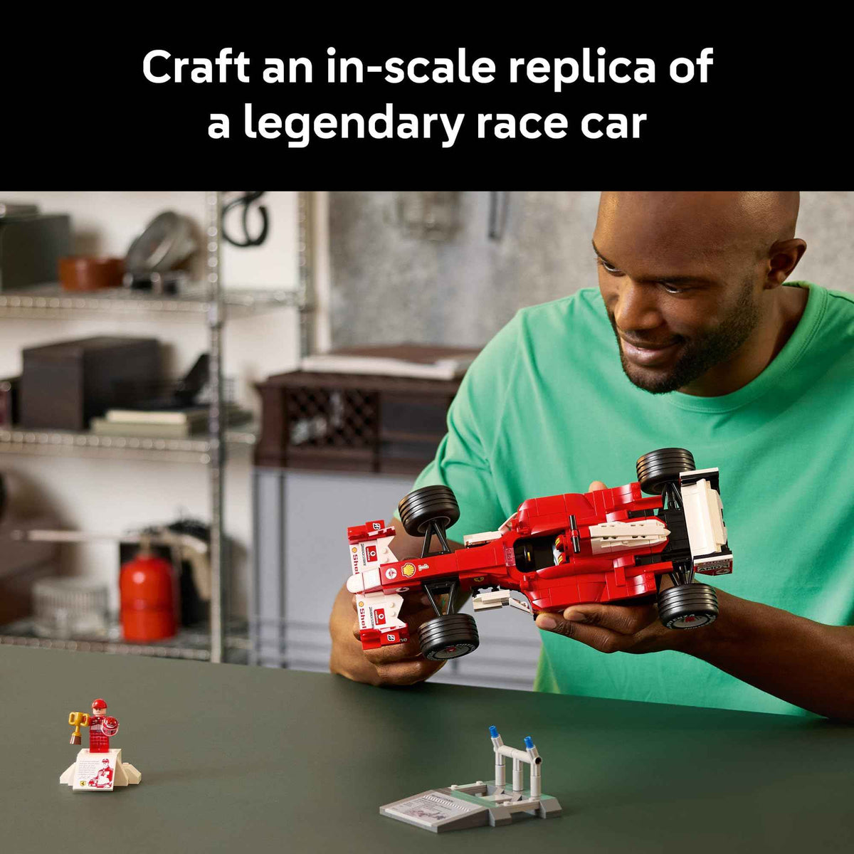 LEGO Icons Ferrari F2004 & Michael Schumacher Building Set for Adults, Ages 18+ - Ferrari F1 Bedroom, Home Office, Desk Decor - Gift Ideas for Men, Women & Fans - 11375 🍁 All In One Marketplace Canada