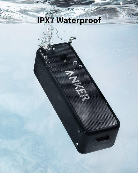 Anker Soundcore 2 Portable Bluetooth Speaker with 12W Stereo Sound, Bluetooth 5, Bassup, IPX7 Waterproof, 24-Hour Playtime, Wireless Stereo Pairing, Speaker for Home, Outdoors, Travel 🍁 All In One Marketplace Canada
