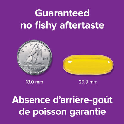 Webber Naturals Omega 3-6-9 1,200 mg Fish Oil, 180 Clear Enteric No Fishy Aftertaste Softgels, Supports Cardiovascular Health and Brain Function 🍁 All In One Marketplace Canada