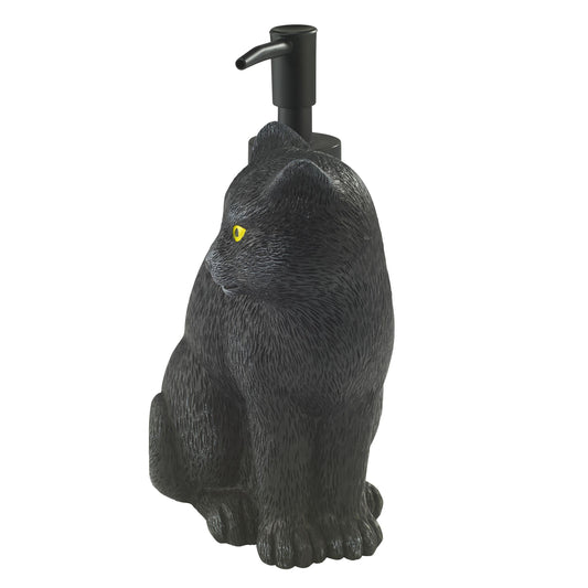 Avanti Linens - Soap Dispener/Lotion Pump, Guest Bathroom Essentials, Black Cat Inspired Bathroom Decor (Halloween Collection)