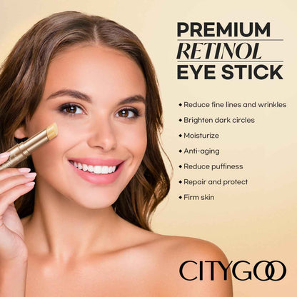 Retinol Eye Stick With Collagen, Hyaluronic Acid For Dark Circle, Wrinkles in 3-4 Weeks, Under Eye Cream Anti Aging, For Puffiness and Bags Reduces Fine Lines (Retinol Premium Gold Edition 3g) 🍁 All In One Marketplace Canada
