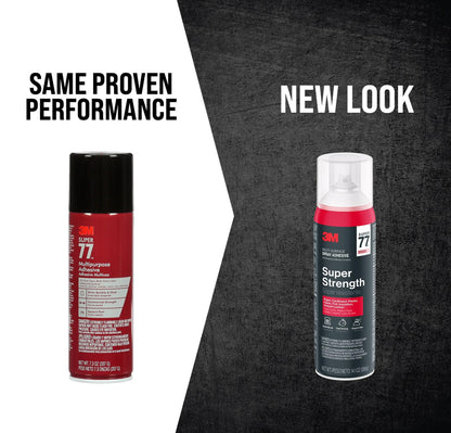 3M Super 77 Multi-Surface Spray Adhesive, 14.1 oz., Low VOC, Quick Bond, Fast Drying, Clear Finish for Foil, Foam, Paper, Metal, Plastic, Fabric, and Cardboard (77-NAT-EF) 🍁 All In One Marketplace Canada