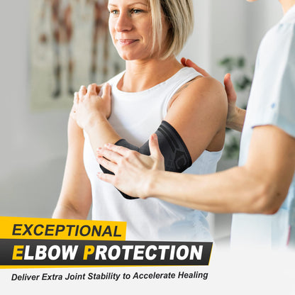 CAMBIVO Elbow Brace for Tendonitis 2 Pack, Tennis Elbow Brace for Men and Women, Elbow Compression Sleeve, Elbow Support for Tennis Elbow, Golf Elbow, Workouts, Weightlifting(Black, Medium) 🍁 All In One Marketplace Canada