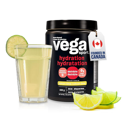 Vega Sport Hydration Electrolyte Powder, Plant Based for Fast Post Workout Hydration – Sugar-Free Lemon Lime, 40 Servings, 168 grams 🍁 All In One Marketplace Canada