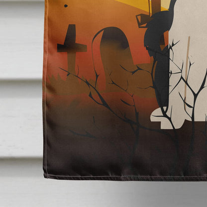 Caroline's Treasures BB4295CHF Halloween Russo-European Laika Spitz Canvas House Size Flag, Large, Multicolor