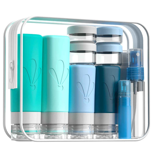 INSFIT 17 Pack Travel Bottles for Toiletries, TSA Approved 90ml 60ml Travel Size Toiletries, BPA Free Leak Proof Squeezable Silicone Tubes Travel Essentials for Shampoo Conditioner Lotion Soap 🍁 All In One Marketplace Canada