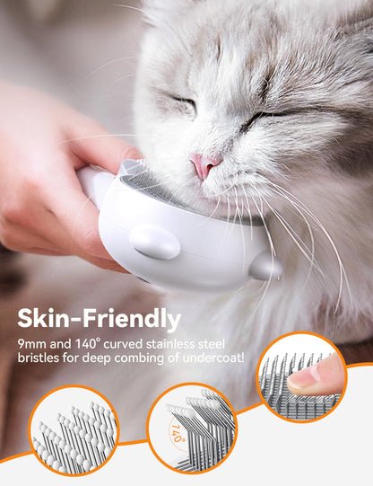 Cat Steam Brush, Cat Brushes for Indoor Cats with Release Button, Dual Speed Spray USB Rechargeable Cat Grooming Supplies, Cat Brush Shedding Suitable for All Long-haired and Short-haired Pets 🍁 All In One Marketplace Canada