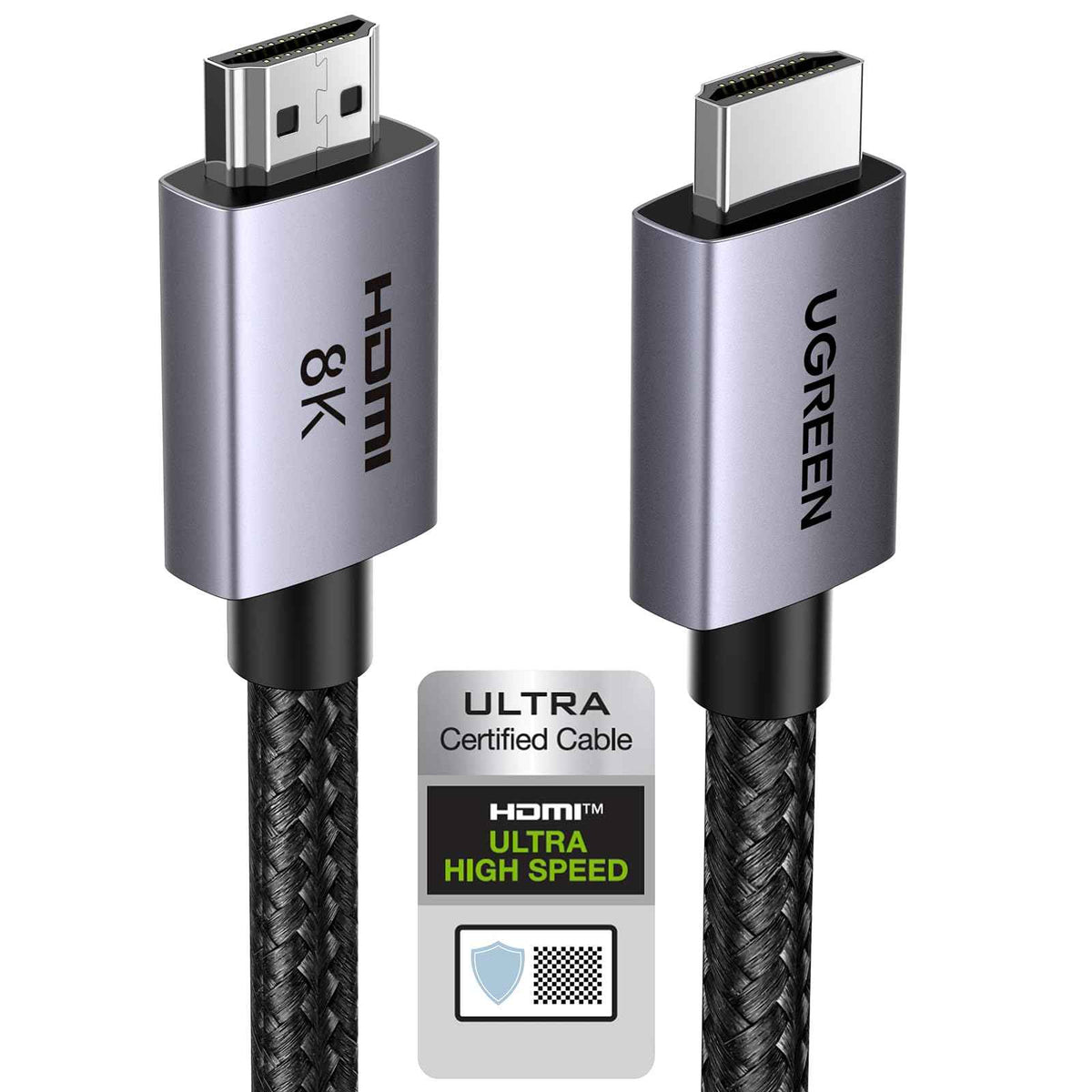 UGREEN 10K 8K HDMI 2.1 Cable 48Gbps 6.6FT, Certified 8K@60Hz 4K@120Hz 144Hz High Speed Gaming Cable Braided Cord, eARC HDCP 2.3 Dynamic HDR Compatible for HDTV/PS5/Xbox/SoundBar/RTX3090/Blu-ray 🍁 All In One Marketplace Canada