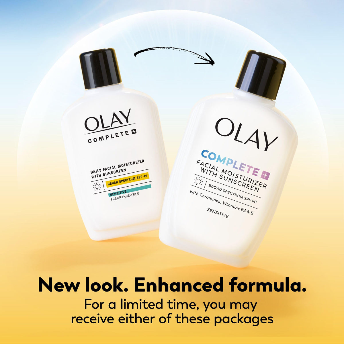 Olay Complete+ Face Moisturizer with Sunscreen SPF 40, For Sensitive Skin, Broad Spectrum Sun Protection, Fragrence-Free - No White Cast on All Tones, Nourishes Moisture Barrier - Ceramides, 177 mL 🍁 All In One Marketplace Canada