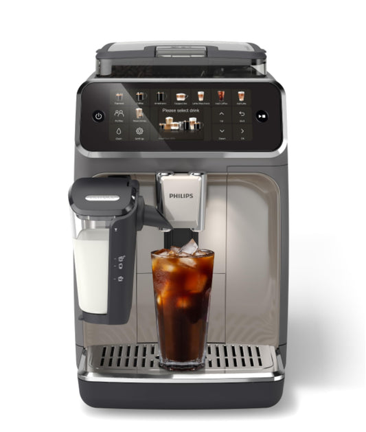 PHILIPS 5500 Series Fully Automatic Espresso Machine, LatteGo Milk System, Integrated Grinder, 20 Hot & Iced Coffee Pre-Sets, Quick Start, SilentBrew, 15-Bar Pressure, Grey Chromed (EP5544/90) 🍁 All In One Marketplace Canada