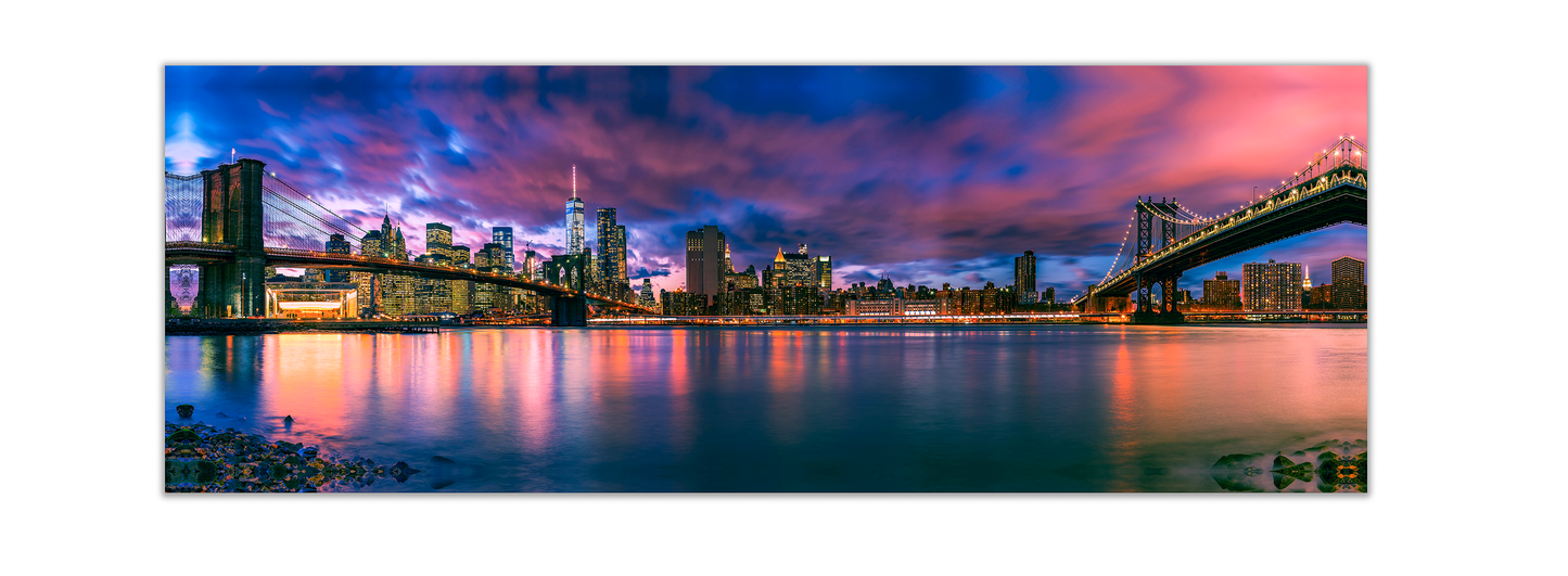 Wall Art The East River and the Brooklyn Bridge-NY