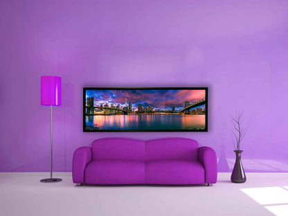 Wall Art The East River and the Brooklyn Bridge-NY