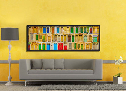 Maltese Doors Canvas - Abstract minimalism art- Large Wall Decor