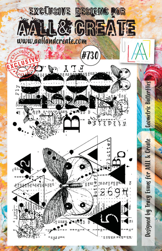 AALL and Create Stamp Set - 730 - Geometric Butterflies