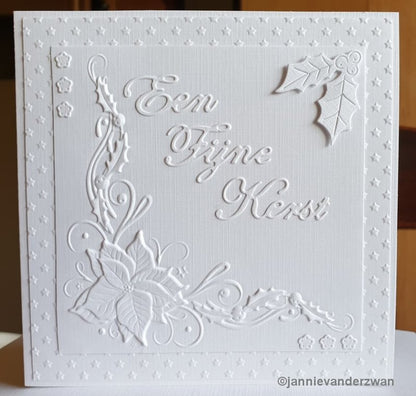 Nelle Choice 3D Embossing Folder - Poinsettia Corner