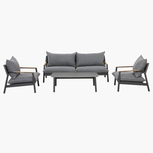Monti 4-Piece Aluminum Outdoor Conversational Set - AURABAGS SHOP