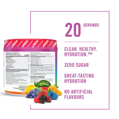 BioSteel Electrolyte Hydration Mix Powder, Zero Sugar, No Artificial Flavours, Rainbow Twist, 20 Serving Container 🍁 All In One Marketplace Canada