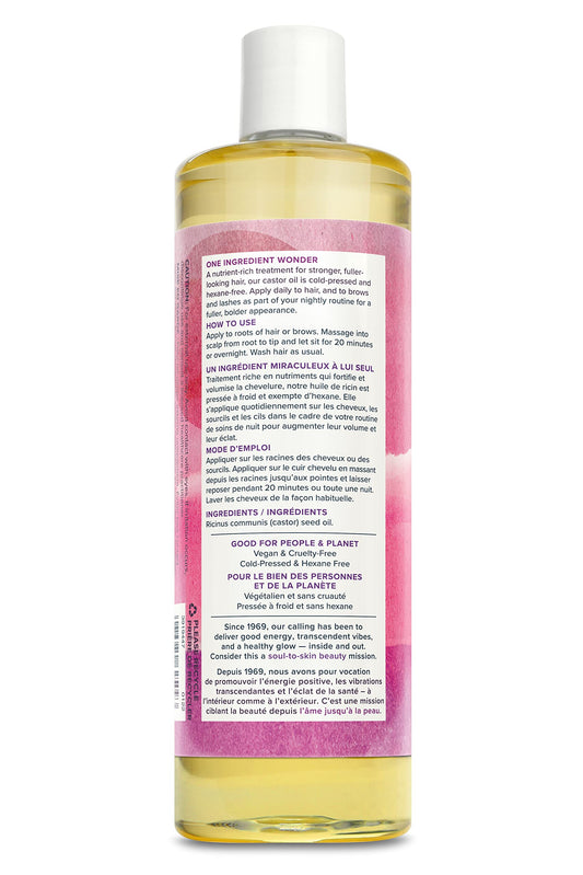 Heritage Store – Castor Oil (473mL / 16 oz) Cold Pressed, Deep Hydration, for Skin, Hair, Lashes, and Brows, Natural, Vegan, Cruelty Free 🍁 All In One Marketplace Canada
