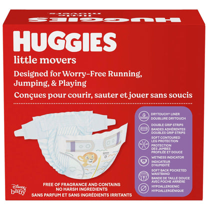 Huggies Size 4 Diapers, Little Movers Baby Diapers, Size 4 (22-37 lbs), 150 Count, Packaging May Vary 🍁 All In One Marketplace Canada