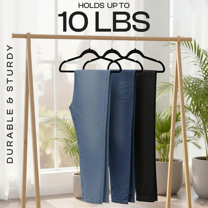 Utopia Home Velvet Hangers 30 Pack, Heavy Duty, Non-Slip, Space Saving Felt Clothes Hangers with 360° Hook & Notches (Black) 🍁 All In One Marketplace Canada
