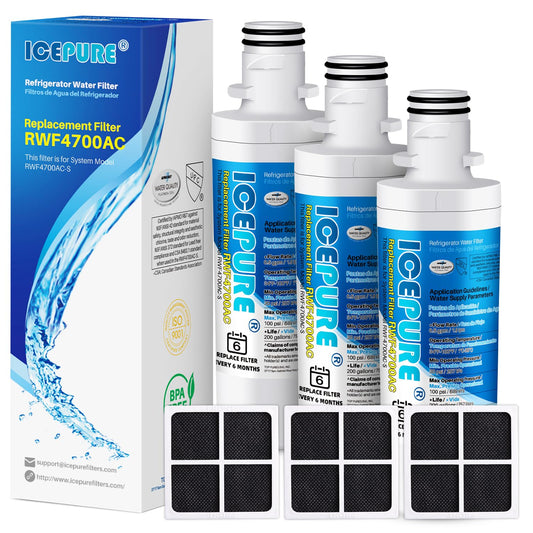 ICEPURE ADQ747935 Replacement for LG LT1000P, MDJ64844601, Kenmore Elite 9980, ADQ74793501 LT1000PC ADQ74793502, LMXS28626S, LMXC23796S, LFXS26973D Refrigerator Water and LT120F Air Filter, 3PACK 🍁 All In One Marketplace Canada