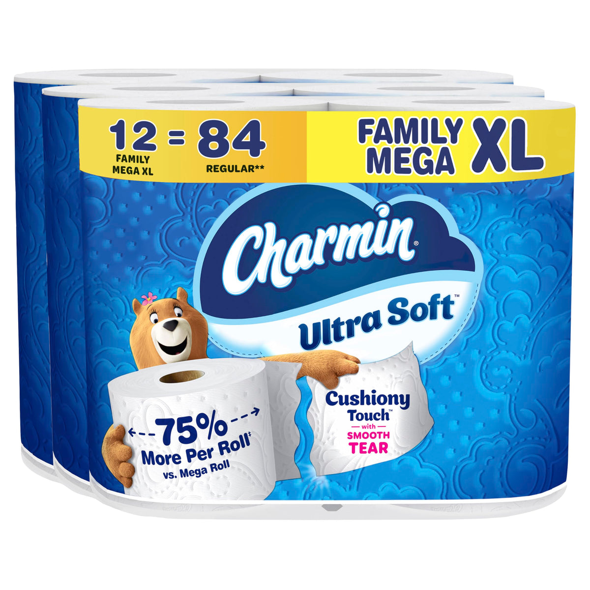 Charmin Toilet Paper Ultra Soft Cushiony Touch, 12 Family Mega XL Rolls = 84 Regular Rolls 🍁 All In One Marketplace Canada