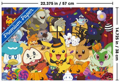 Pokémon: Halloween Party- Group Wall Poster, 22.4L" x 14.7W", Premium Unframed Version