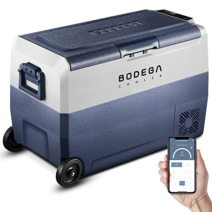 BODEGACOOLER 12 Volt Portable Refrigerator,53 Quart Car Fridge Dual Zone -4℉-68℉,50L Car Freezer APP Control,Electric Compressor Cooler 12/24V DC and 100-240V AC for RV,Camping,Travel,Truck,Vehicles 🍁 All In One Marketplace Canada