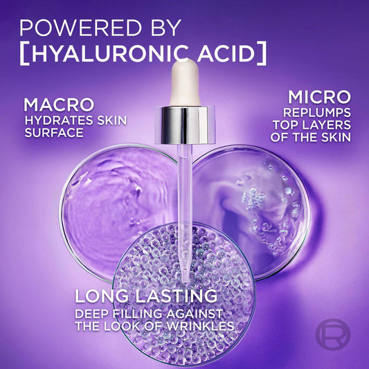L’Oréal Paris 1.5% Pure Hyaluronic Acid Serum, Hydrates and Plumps Skin, Reduces the Look of Wrinkles, Revitalift Face Serum, For All Skin Tones & Types, Fragrance Free, Non Comedogenic, 30ml 🍁 All In One Marketplace Canada