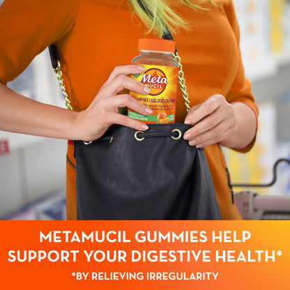 Metamucil Fibre Gummies, No Sugar Added, Daily Supplement, Prebiotic Plant-Based Fibre Blend, Orange Flavour, 72 Gummies 🍁 All In One Marketplace Canada