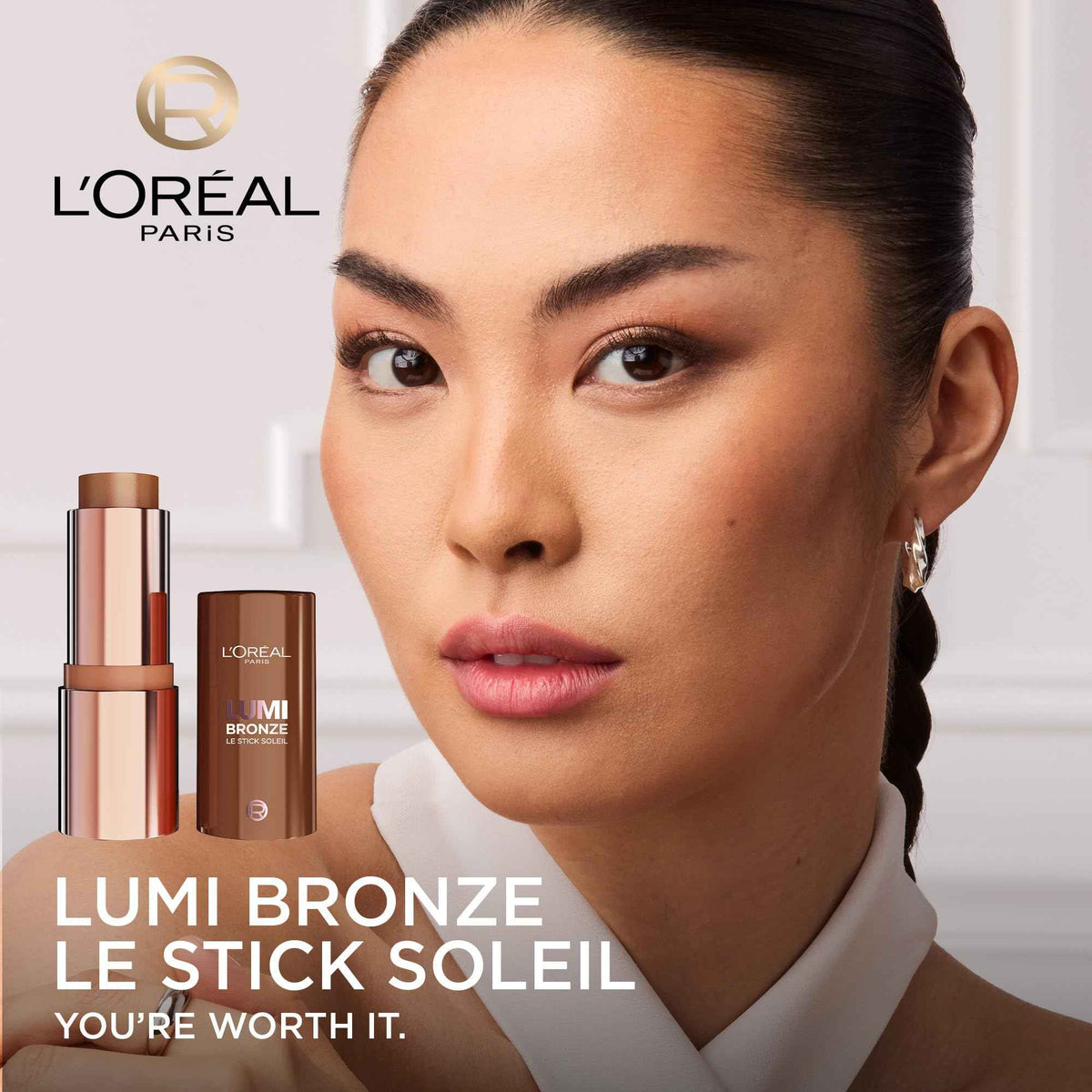 L'Oreal Paris Lumi Bronze Le Stick Soleil Bronzer Stick, Cream-To-Powder Bronzer For A Sunkissed Face Makeup Glow, 120 Copper Bronzette 🍁 All In One Marketplace Canada