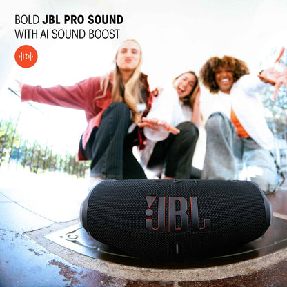 JBL Charge 6 - Portable Waterproof & Drop-Proof Bluetooth Speaker, Bold Pro Sound with AI Sound Boost, 28Hrs of Playtime, Built-in powerbank & Comes with a Sturdy/Removable Carrying Strap (Black) 🍁 All In One Marketplace Canada