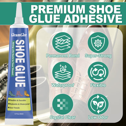 Shoe Glue, Extra Strong Shoe Repair Adhesive - Permanent, Clear, Waterproof Glue for Sneakers, Boots, Heels, Canvas, Soles, Handbags, Leather, Rubber, Vinyl - 20ml x 2 PCS 🍁 All In One Marketplace Canada