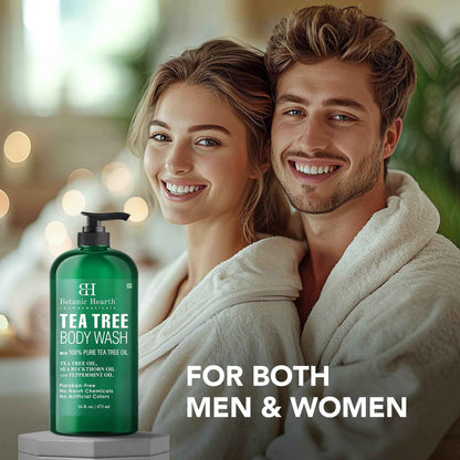 Botanic Hearth Tea Tree Body Wash | Shower Gel - 16 fl oz Helps Nail Conditions Athletes Foot Ringworms Jock Itch & Body Odor Soothes Itching & Promotes Healthy Skin and Feet Naturally Scented 🍁 All In One Marketplace Canada