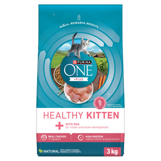 Purina ONE +Plus Dry Kitten Food, Healthy Kitten with Chicken 3kg 🍁 All In One Marketplace Canada
