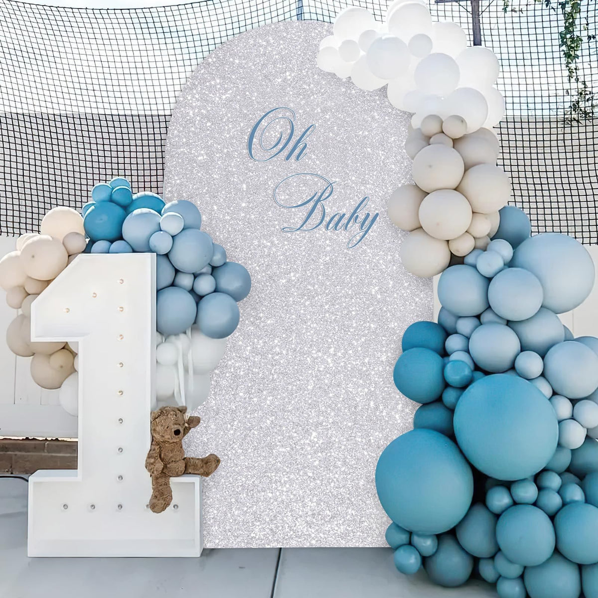 Arch Cover Sequin Arch Backdrop Covers Spandex Fitted Fabric Covers for Party Halloween Birthday Ceremony Decoration