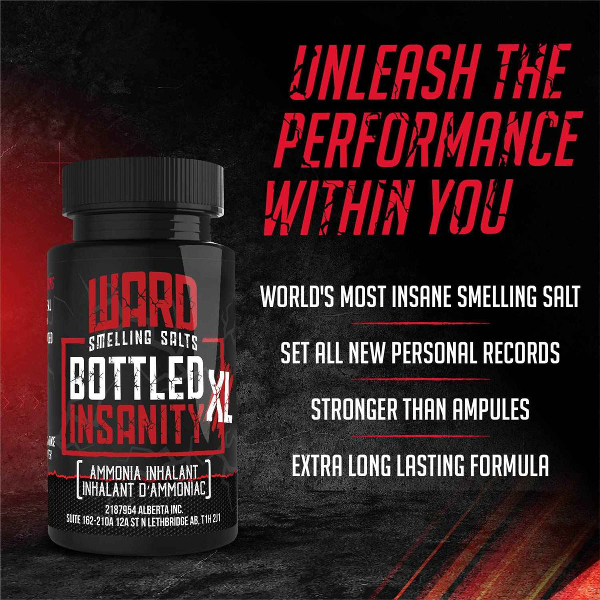 Ward Smelling Salts - Bottled Insanity - Insanely Strong Smelling Salt For Powerlifting Hockey Football Weight Lifting and More | Insane Smelling Salt 🍁 All In One Marketplace Canada
