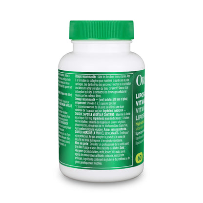 Organika Canadian-Made Liposomal Vitamin C 1000mg Daily- High Absorption for Superior Bioavailability, Immunity- 60vcaps 🍁 All In One Marketplace Canada