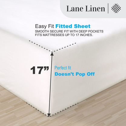 100% Egyptian Cotton Queen Sheets - 1000 Thread Count White Bed Sheets for Queen Size Bed, Long Staple Cotton Bedding Sheets, Sateen Weave, Luxury Hotel Sheets, Fits 17" Mattress 🍁 All In One Marketplace Canada
