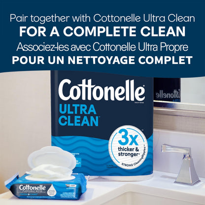 Flushable Wet Wipes; Cottonelle FreshCare; Biodegradable & Septic Safe; 8 Flip-Top Packs of 42 (336 Wipes) 🍁 All In One Marketplace Canada